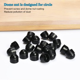 Hex Acorn Cap Nuts Assortment Kit 20PCS M12 19mm Nylon Female Thread Bolt Cover Cap Dome Nuts for Protection, Indoor and Outdoor