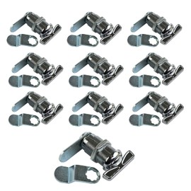 Leisure Locks Thumb Turn Latch with 1-1/8" Cylinder and Chrome Finish, 10 Pack Thumb Latches (10-Pack)