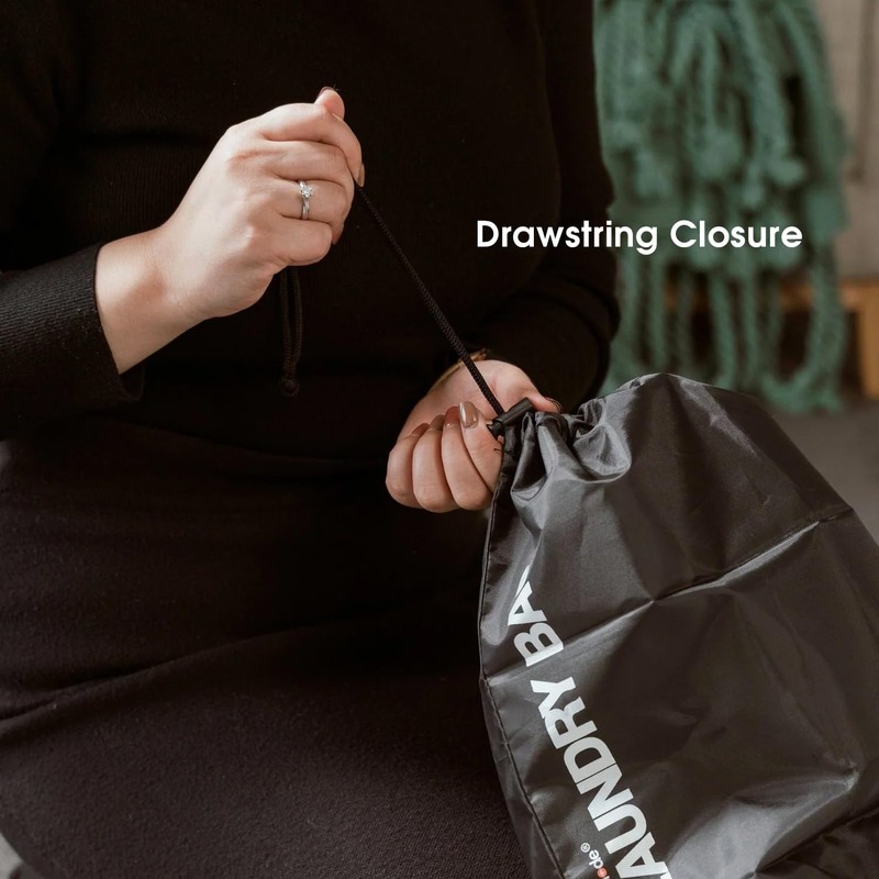 Flightmode Travel Laundry Bag with Drawstring Closure, Multi-Purpose Drawstring Bag
