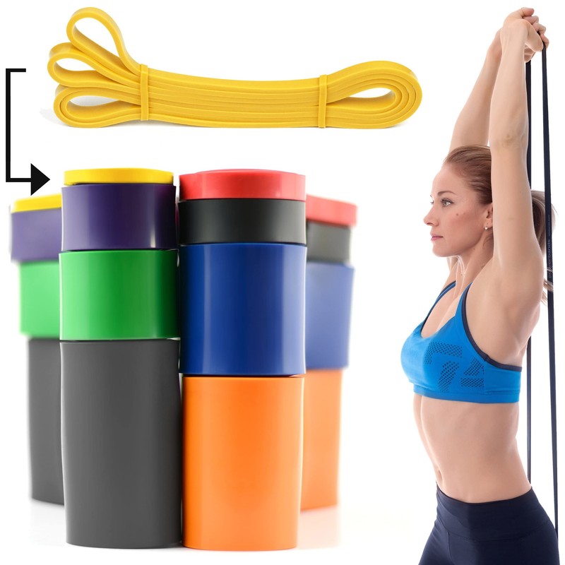 Yellow 0.64 cm 2-7 kg Resistance Bands Fitness Bands Training