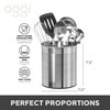 Oggi Jumbo Stainless Steel Rotating Utensil Holder with Removable Divider
