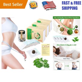 Natural Wormwood Belly Patch Set - 90 Pcs Moxibustion & Essence for Well-Being