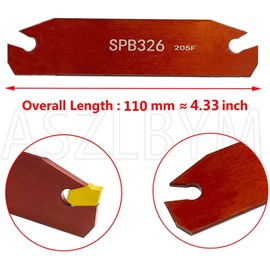 ASZLBYM Groove Cutting Tool Cutting Tools SPB326 / SPB26-3 Chopping Board Tools, and 12 Pieces SP300 3 mm Indexable Cutting Plates Made of Carbide and 1 x SMBB1626 Cutting Blade Holder