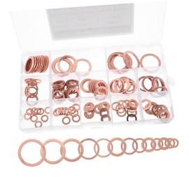 GLEAVI Copper Gasket Kit 150pcs Flat Crush Washers Oil Drain Plug Seals Metric Size Sealing Washers Set