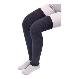 Soft Leg Warmers with Knees (2 Pieces, 1 Pair), Black, One Size Fits Most