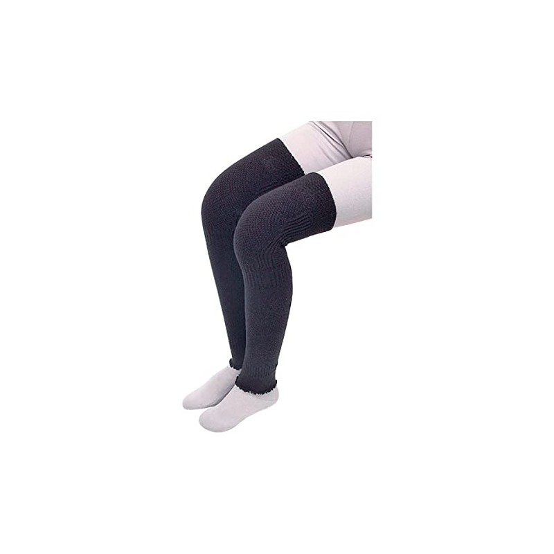 Soft Leg Warmers with Knees (2 Pieces, 1 Pair), Black,