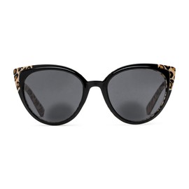 Sofia Vergara x Foster Grant Women's Mayra Bifocal SunReaders Cat-Eye Reader Sunglasses, Black Leopard, 52 mm + 1.25
