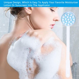 Back Lotion Applicator and Massager, Handheld Self Moisturizer Cream Lotion Applicator, Body Leg Bath Lotion Applicator for Back Brush Massager Massaging Tool