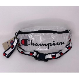 Champion NWT CHAMPION Sling Waist Fanny Pack Travel Adjustable Script LOGO Clear See Thru