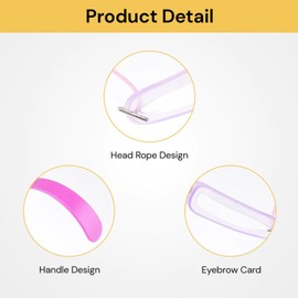 EZONEDEAL Eyebrow Stencil Kit - 8 Styles Shaping Template With Handle Strap - Washable Reusable 3 Minutes Makeup