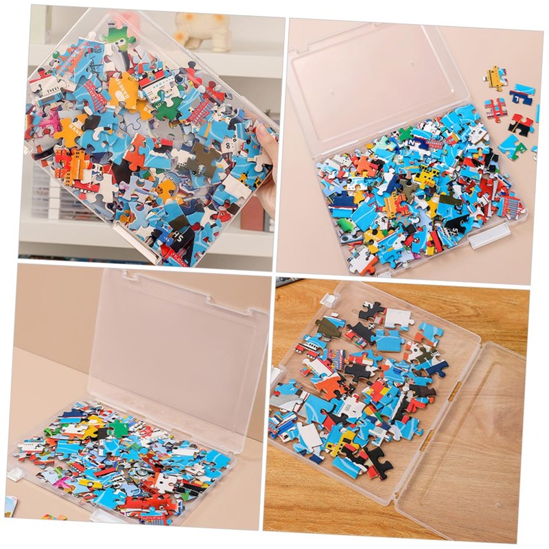 SUPVOX 2pcs Clear Plastic Storage Containers for Beads Parts Stackable
