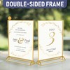 Gold Picture Frames Double-Sided, 6-Pack 5x7 Acrylic Table Number Holders,