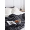 Chunky Knit Throw Bulky Merino Sofa Blanket Hand-Made Super Large