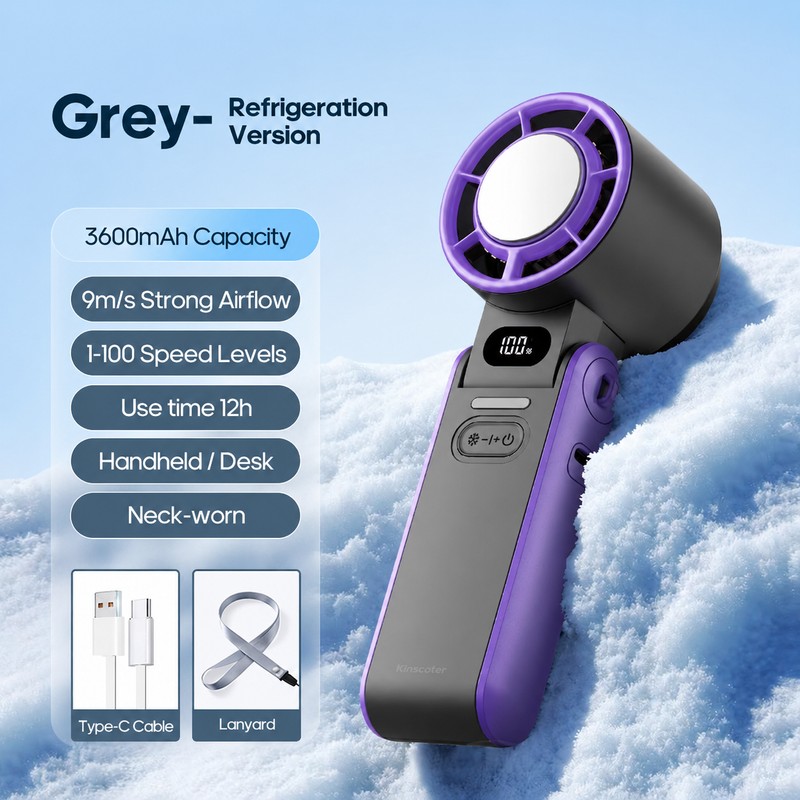 Portable Handheld & Neck Refrigeration Fan for Outdoor Cooling –