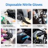 UK BEST BRANDS (100) Black Nitrile Disposable Gloves (extra large)