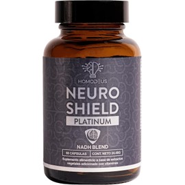 Homodeus Neuro Shield Platinum | Apoya Memoria y Concentración | Nootrópicos Hongo de Melena de León y Bacopa | Con Resveratrol, Coenzima Q10, NAD y Complejo B | Protección Celular | Rendimiento Mental