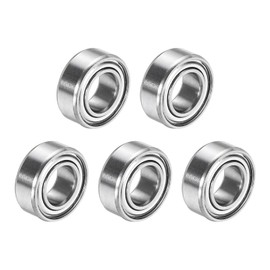 uxcell 5Pcs SR188ZZ Stainless Steel Ball Bearing 1/4" x 1/2" x 3/16" Double Shielded Bearings (ABEC3)