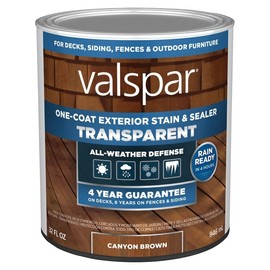 Valspar Stain&Sealer TRNSP CNYN BRN QT VL1028077-14