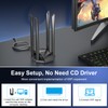 NEWFAST USB 3.0 WiFi Adapter for PC 1300Mbps USB WiFi