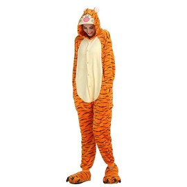 ZKomoL Adult Onesie Unisex Party Pajamas for Women Cosplay Sleepwear (Jump Tiger, X-Large)