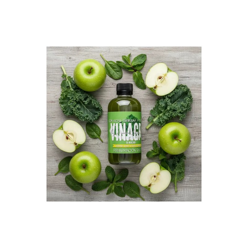 Vinagre De Manzana Con Algas Chorella Y Espirulina 300 Ml