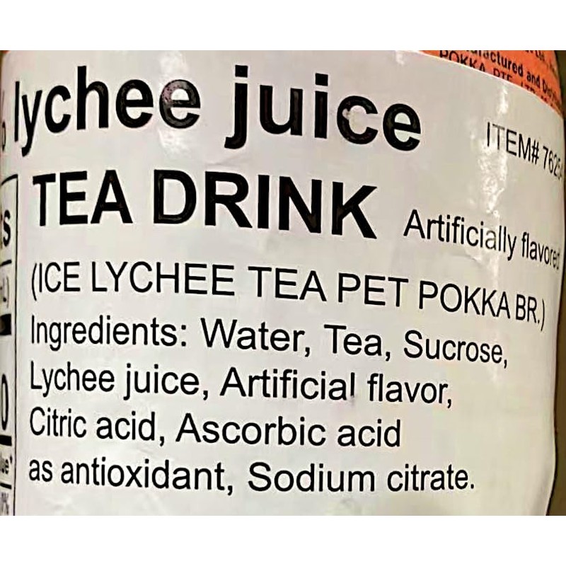 Tea,Lychee Flavored Juice Tea Drink, 16.9 fl oz, Pack of