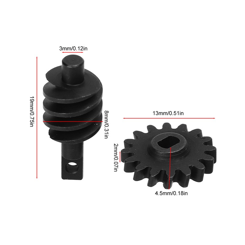 RC Hardened Steel Differential Gears Set 16T Replacement Differential Gear