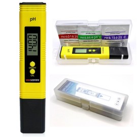 MMK SCIENTIFIC 【Cost Down Version】Digital pH Meter MK-03 General Purpose Type 3-Point Manual Calibration with Calibration Agent and Instruction Manual Included 1-Year Warranty (Yellow)