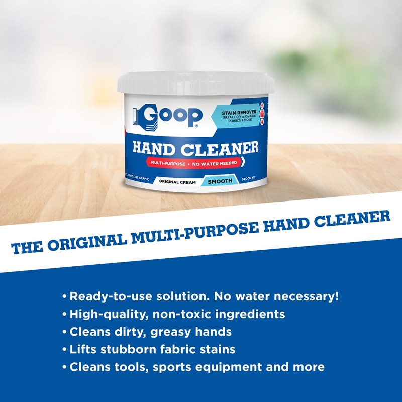 GOOP Original Multi-Purpose Waterless Hand Cleaner and Stain Remover -