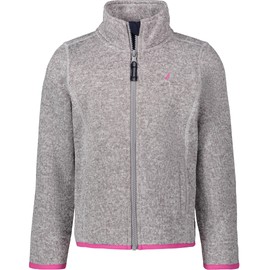 Nautica - Chamarra de Forro Polar con Cierre Completa para niñas, diseño de Logotipo, Ligera y Resistente al Viento, Gris Caliente, 4