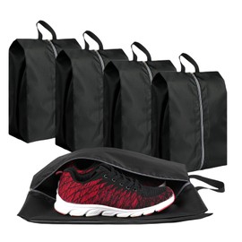 Shoe Bag, Pack of 4 Travel Shoe Bags, Shoe Bag with Zip, Waterproof Shoe Bag, Dirt-Resistant Shoe Bag, Travel Accessories, for Shoes, Holiday Shoebag Bag for Separating