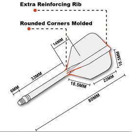 Cuesoul Darts Integrated Darts and Flight Standard Shape Set of 3