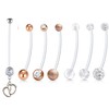 AceFun Belly Button Piercing Pregnancy Plastic Pregnancy Piercing Long Bioflex
