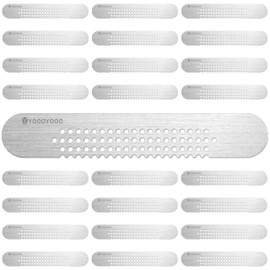 25PCS 304 Stainless Steel More Durable Window Weep Hole Screen Patch Drain Quickly PET Self Adhesive More Sticky & Waterproof (2.36in*0.39in(6cm*1cm))