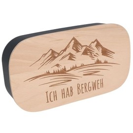 Spruchreif Lunch Box with Engraved Breakfast Board, Plastic Lunch Box, Outdoor Gifts, Gifts for Hikers
