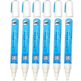 6 Glue Pens, Zig Memory System Archival Quality for Photo Books, Scrapbooking, Embossing, Wedding Fans (Medium Chisel Tip)