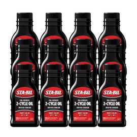 STA-BIL Full Synthetic 2-Cycle Oil - With Fuel Stabilizer For Up To 12 Months Protection - 1 Gallon Multi-Mix - 50:1/40:1 Mix Ratios - Low Smoke Formula, 2.6 fl. oz. (22403-12PK)