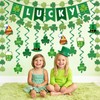 Zonlianxin St Patricks Day Decorations Pre-Assembled Shamrock Lucky Banner Garlands
