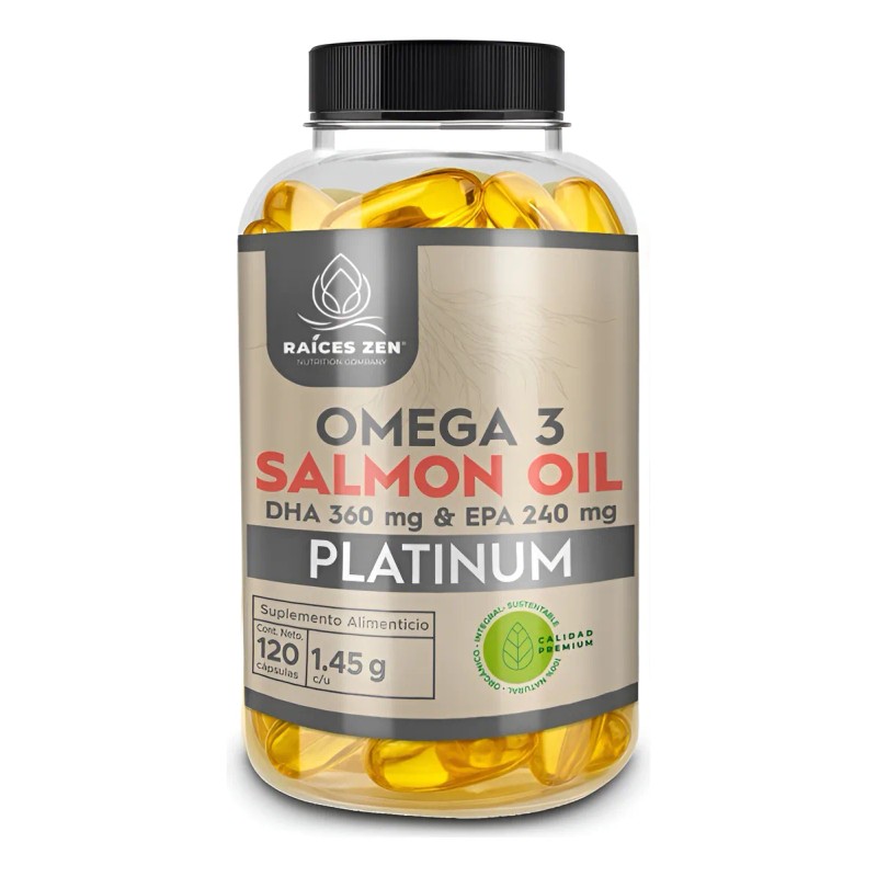 Omega 3 Raíces Zen Platinum 2000mg 120 Cápsulas Sin Sabor