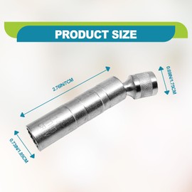 Spark Plug Socket with Magnetic, 3/8 Inch Drive Swivel Socket Removal Tool Universal Standard Spark Plug Socket - 14mm Thin Walled