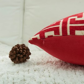 YunJeude Cushion Cover 50x50cm Chenille Fabric Geometric Pattern Stylish Soft Scandinavian Cute Sofa Back Cover Decorative Pillowcase Dakimakura Cover Cushion Cover Pillow Case Car Chair Interior