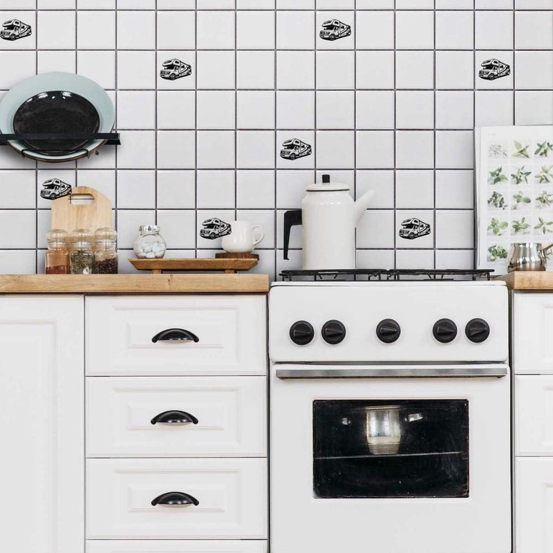 'Motor Home' 108mm Square Ceramic Tile (TD00027880)