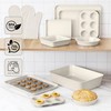 Country Kitchen Nonstick Stackable Bakeware Set - Deluxe Heavy Duty,