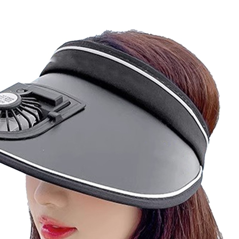 Sun Visor Hats with Fan Large Area Sun Protection Visors