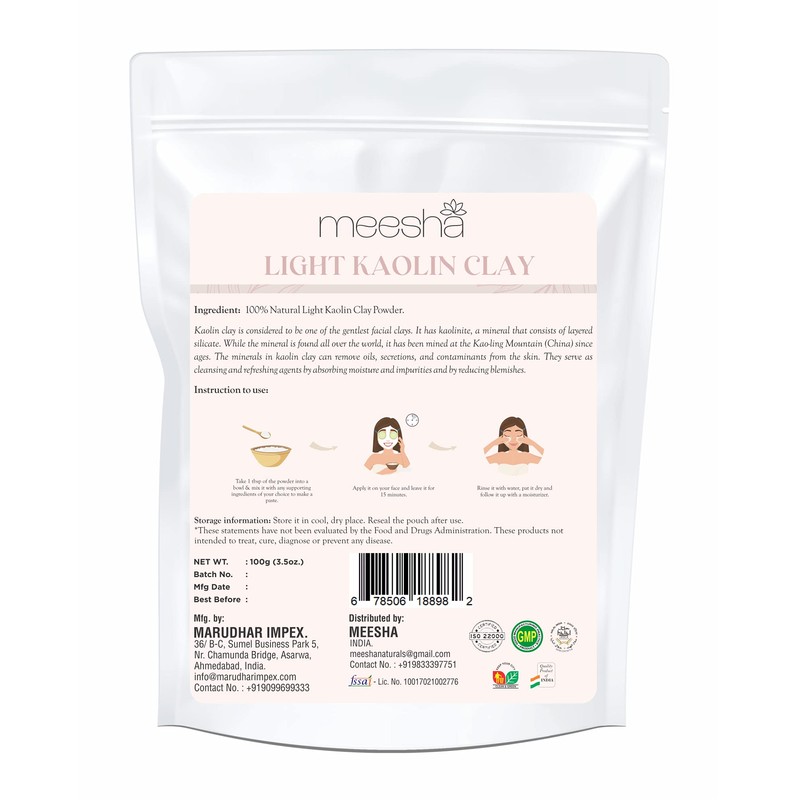 meesha light kaolin clay powde r