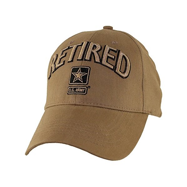 EAGLE CREST U.S. Army Retired Baseball Hat, Coyote Brown