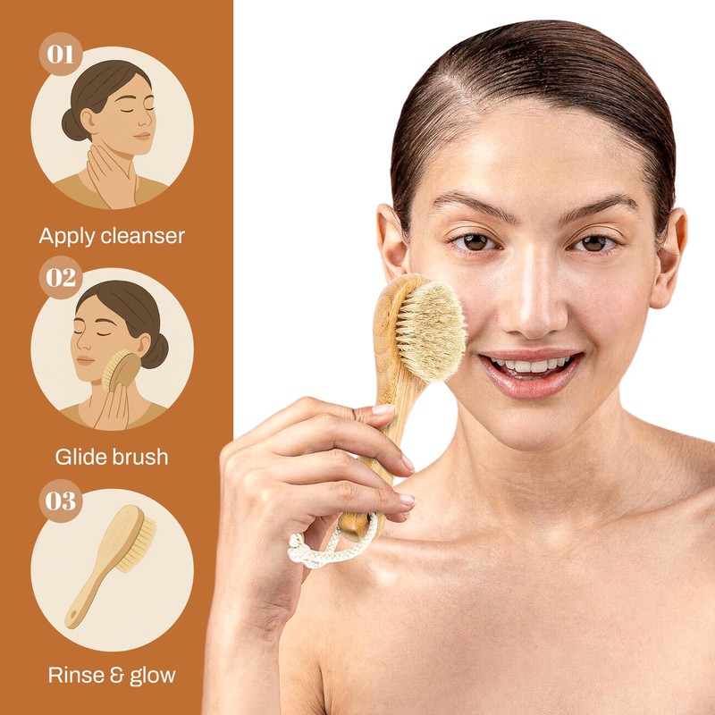 DSG PRO Face Brush – Soft Goat Hair & Natural