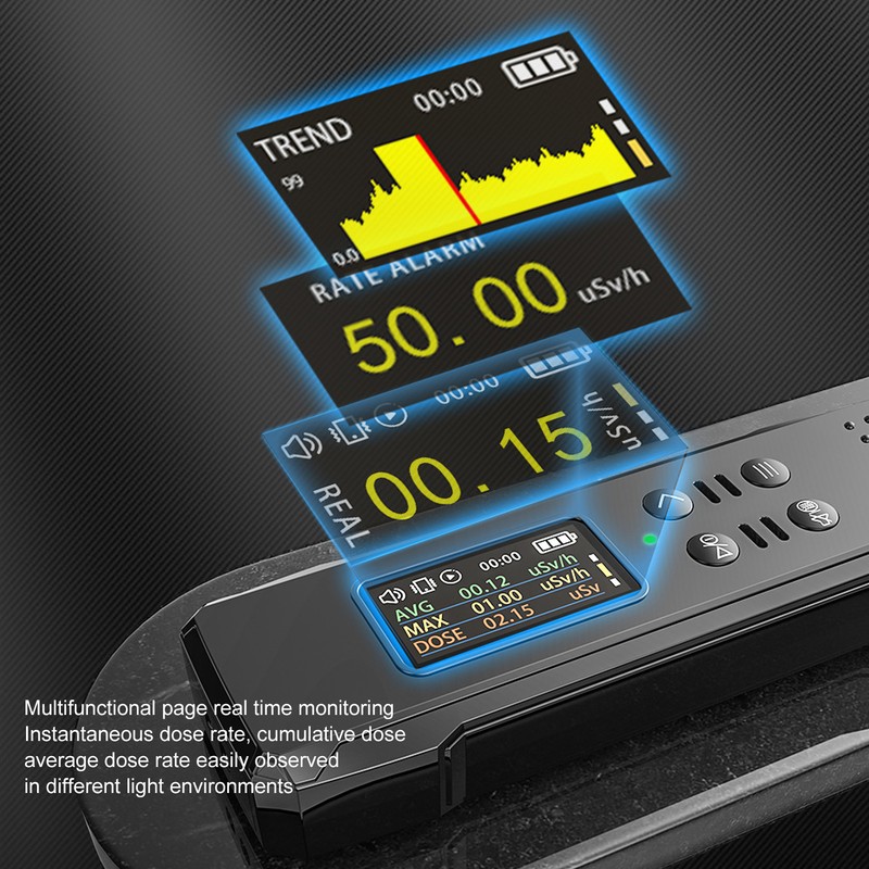 Digital Nuclear Radiation Detector Beta Gamma X Ray 400mah USB