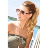 styleBREAKER Women's Sunglasses Black Gestell Silber-Schwarz / Glas Grau verlaufend