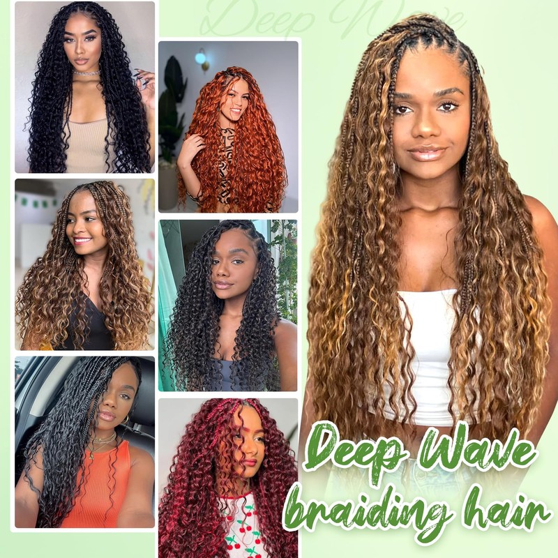 Eerya Long Curly Braiding Hair 18 Inch 2 Packs Deep